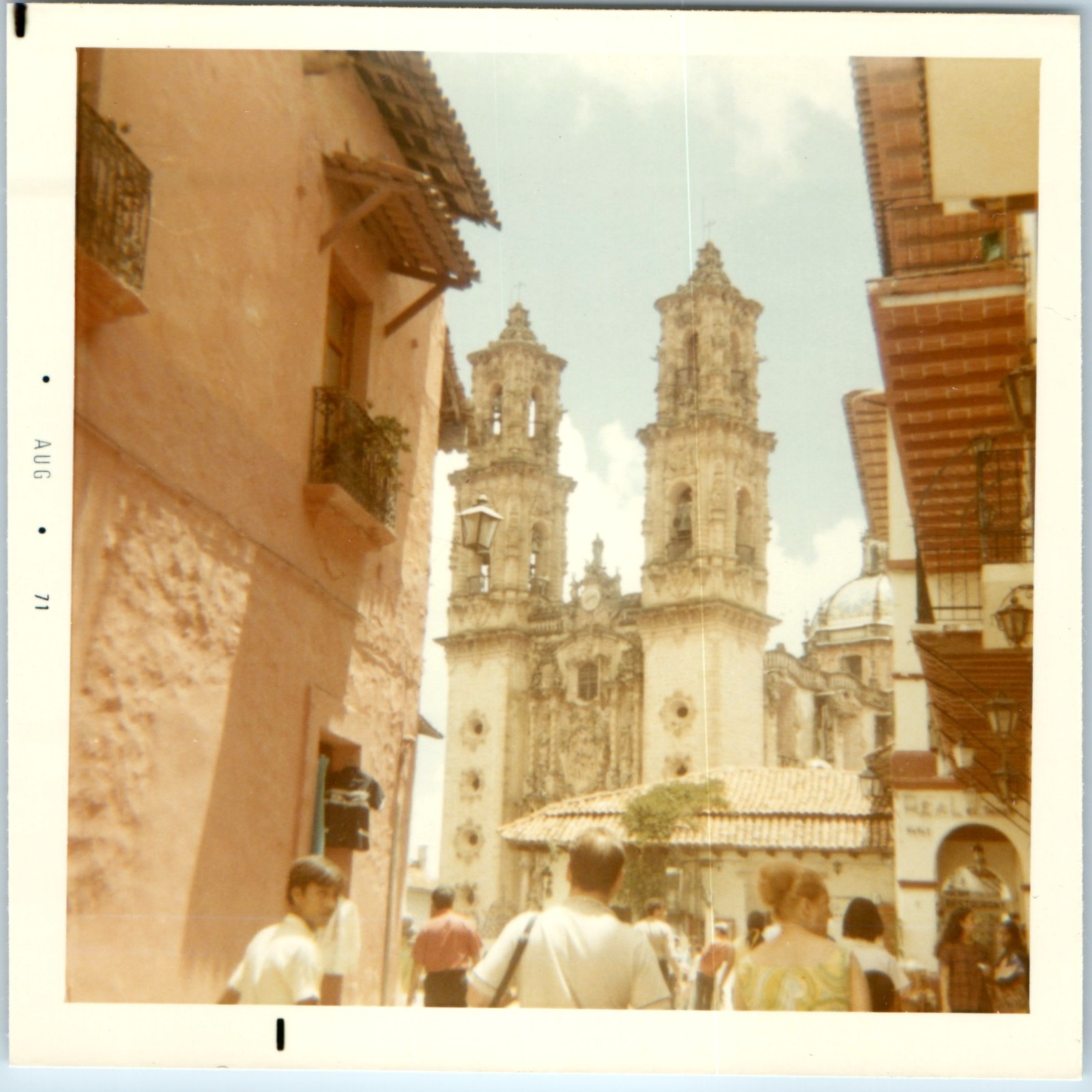 1971 Taxco Mexico Santa Prisca Church Cathedral Snapshot Photo Architecture Vtg