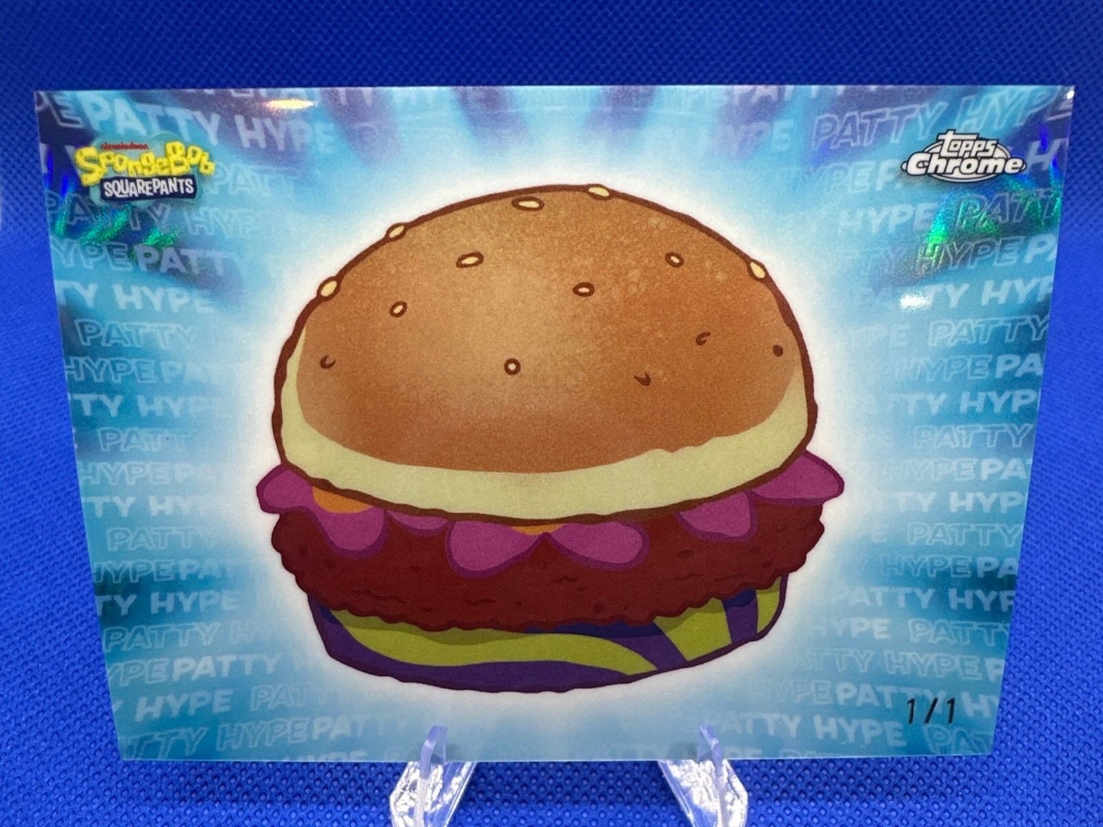 2025 Topps Chrome SpongeBob Patty Hype 1/1 “A Pretty Patty” Sarah Demonteverde 2025 Topps Chrome SpongeBob Patty Hype 1/1 “A Pretty Patty” Sarah Demonteverde
