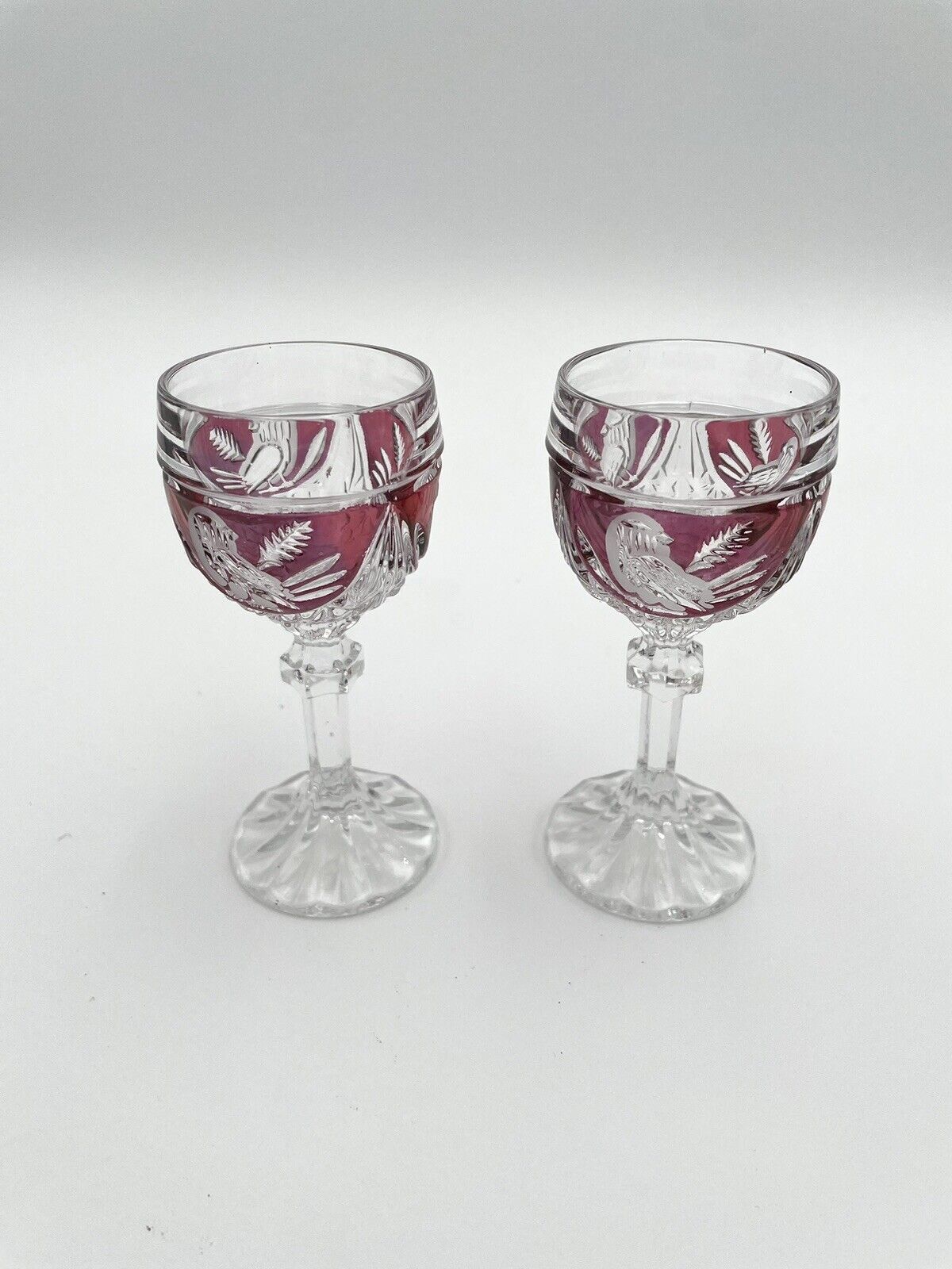 Hofbauer Byrdes Collection, The Ruby Small Wine/Cognac/Shot Glasses - Set Of 2