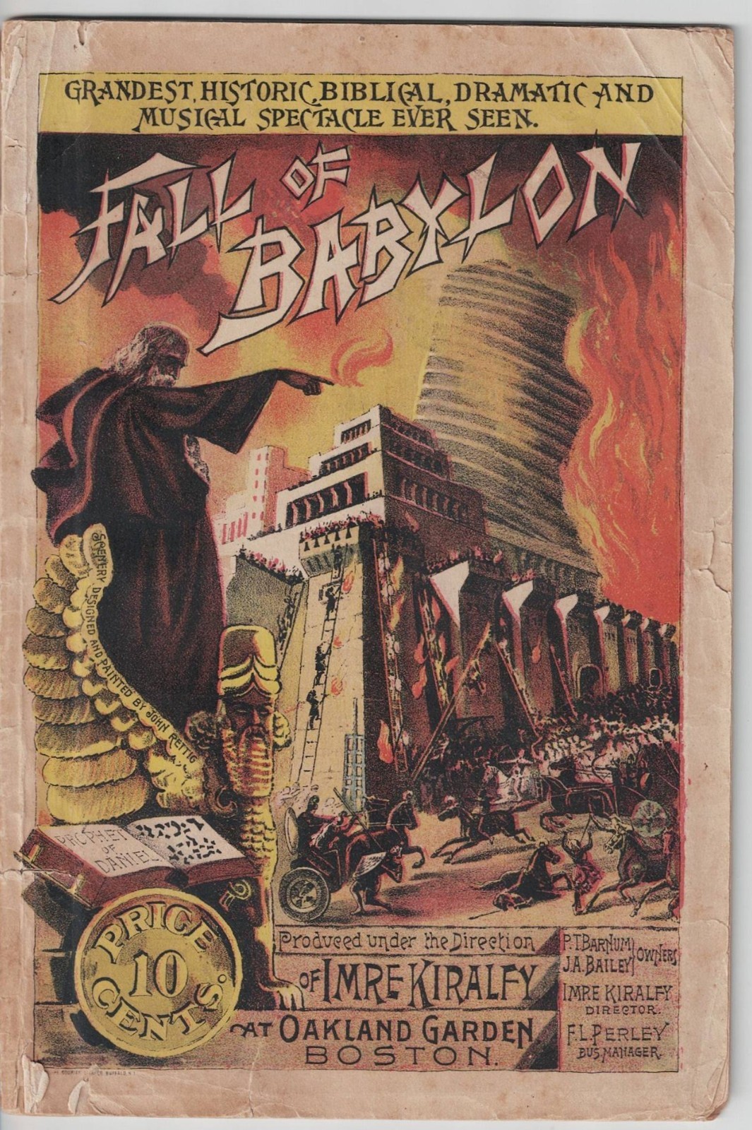 FALL of BABYLON PT Barnum & Bailey 1890 HISTORICAL BIBLE Drama Boston MA Program FALL of BABYLON PT Barnum & Bailey 1890 HISTORICAL BIBLE Drama Boston MA Program