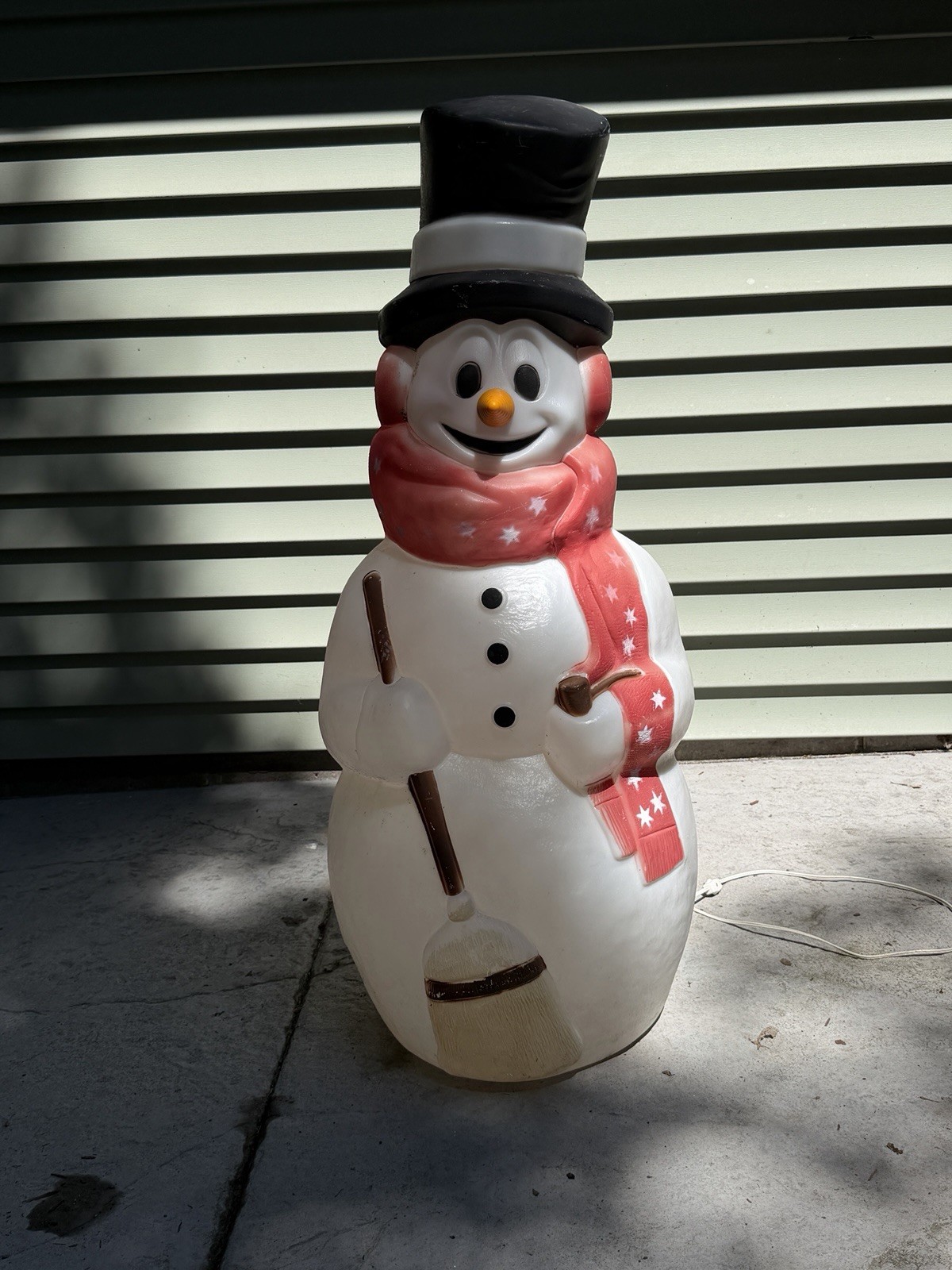 ⛄️46” Vintage Empire Snowman Carrot Nose Blow Mold Lighted Christmas
