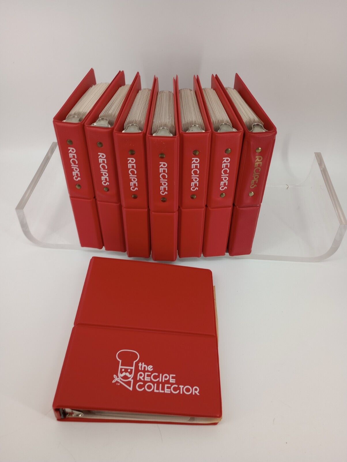 The Recipe Collector Red Binder Set Filled With Great American Recipe Cards
