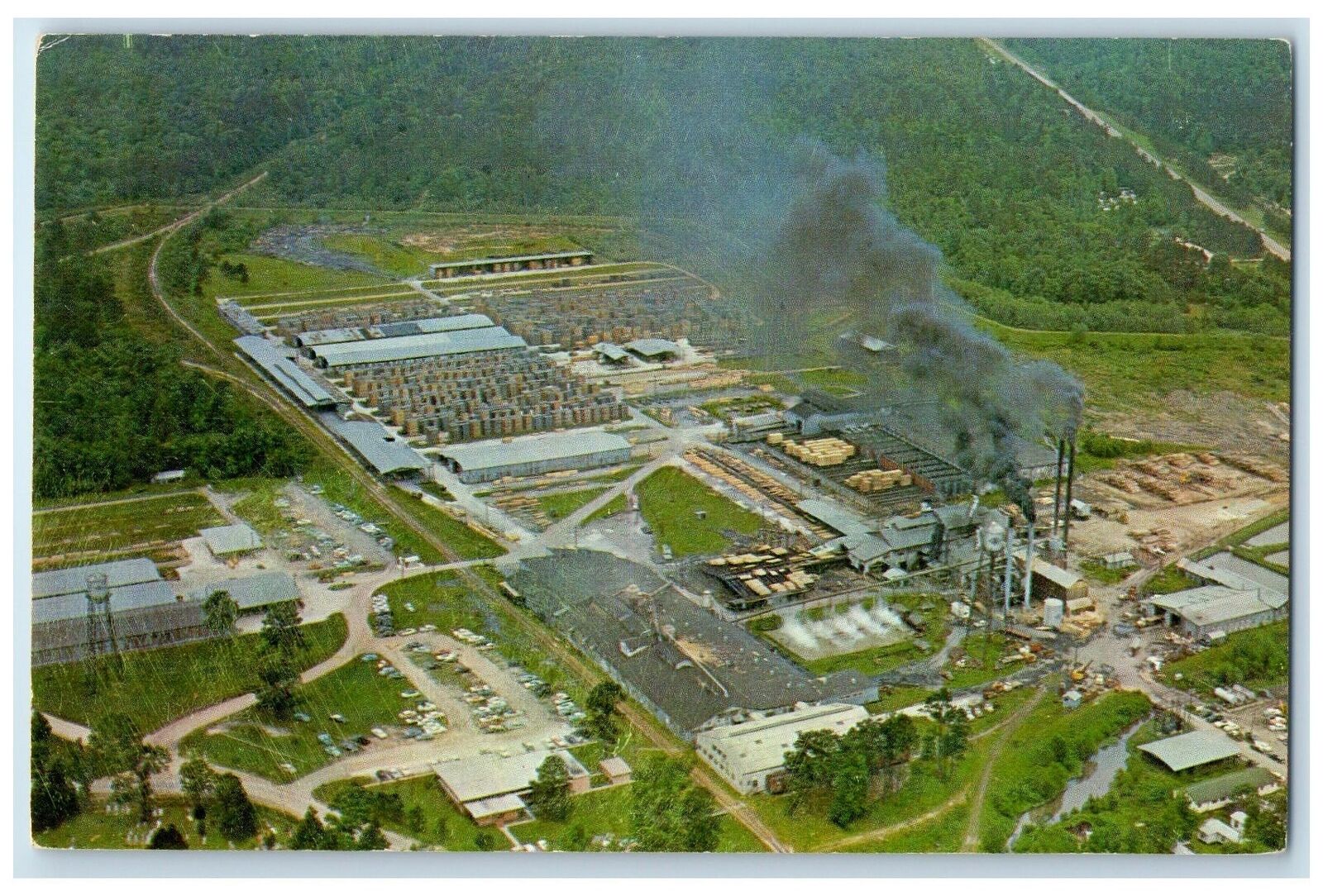 c1960s Aerial View Of Hillyer Deutsch Edwards Inc. Oakdale Louisiana LA Postcard