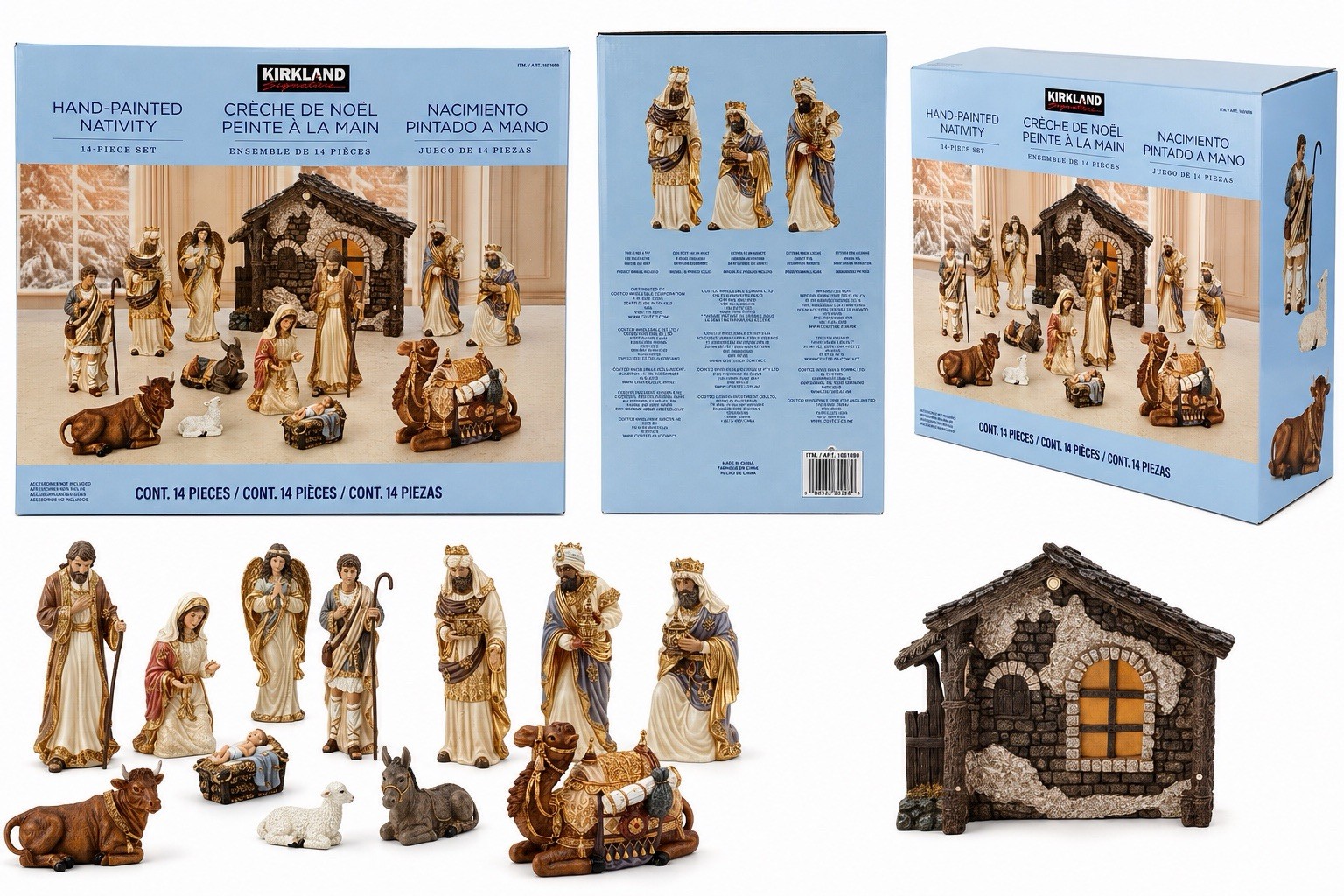 Kirkland Signature 14-Piece Nativity Set – Celebrate the Miracle of Jesus’ Birth