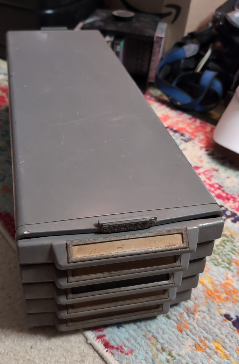 Nice Vintage ACME VISIBLE RECORDS INC. 5 Drawer File System With Inserts Nice Vintage ACME VISIBLE RECORDS INC. 5 Drawer File System With Inserts