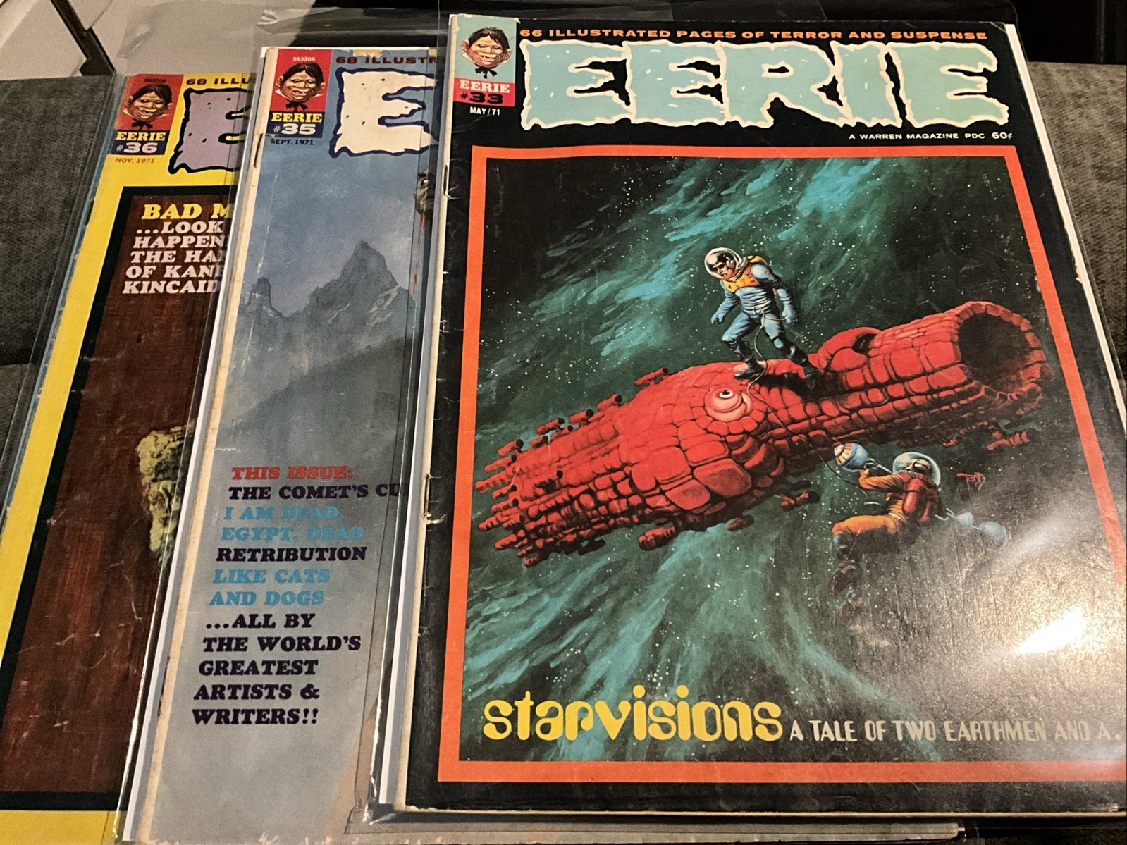 Eerie Magazine # 33,35,36 Warren 1971