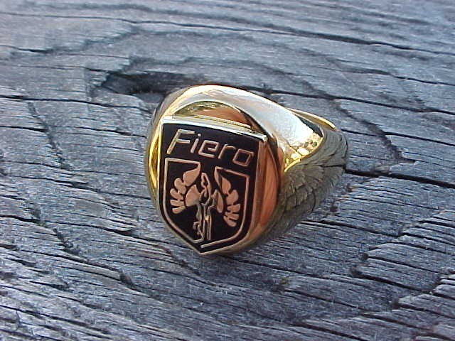 1984-1988 Pontiac Fiero Logo Gold Chrome Ring Size #12 NOS High Quality Class