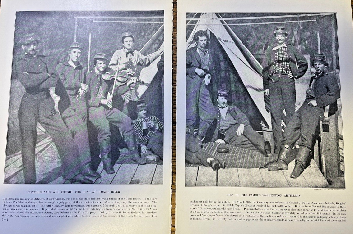 1912 Vintage Illustration Washington Artillery of New Orleans Confederate Army
