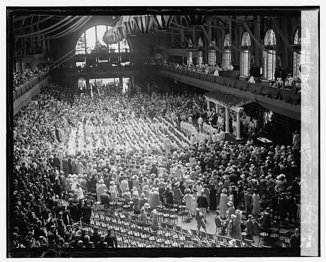 Annapolis Maryland 1925 Naval Academy Graduation Ceremony Indoor Crowd