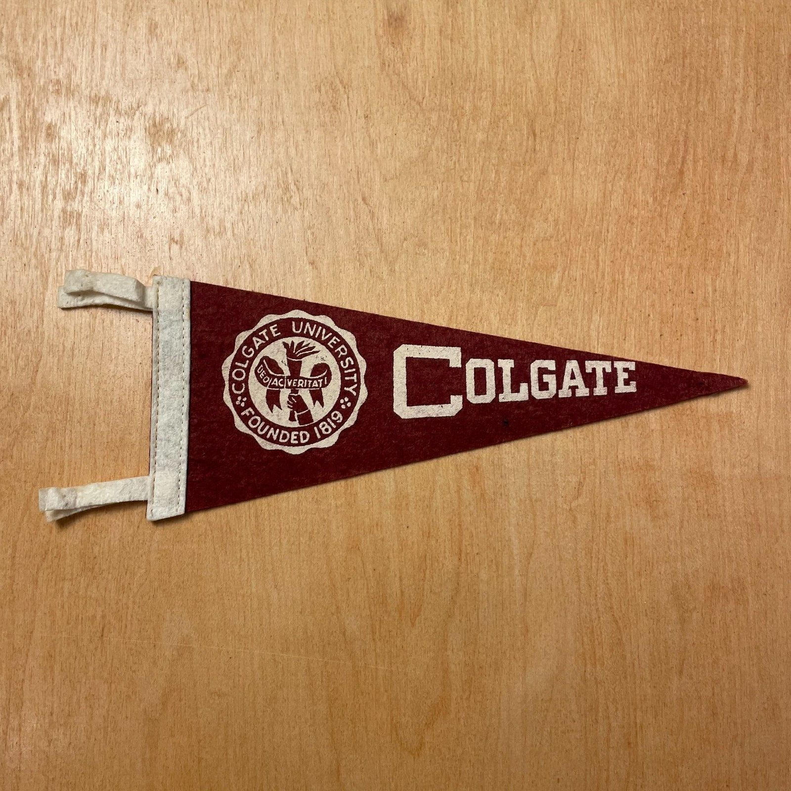 Vintage 1950s Colgate University 4x9 Felt Pennant Flag