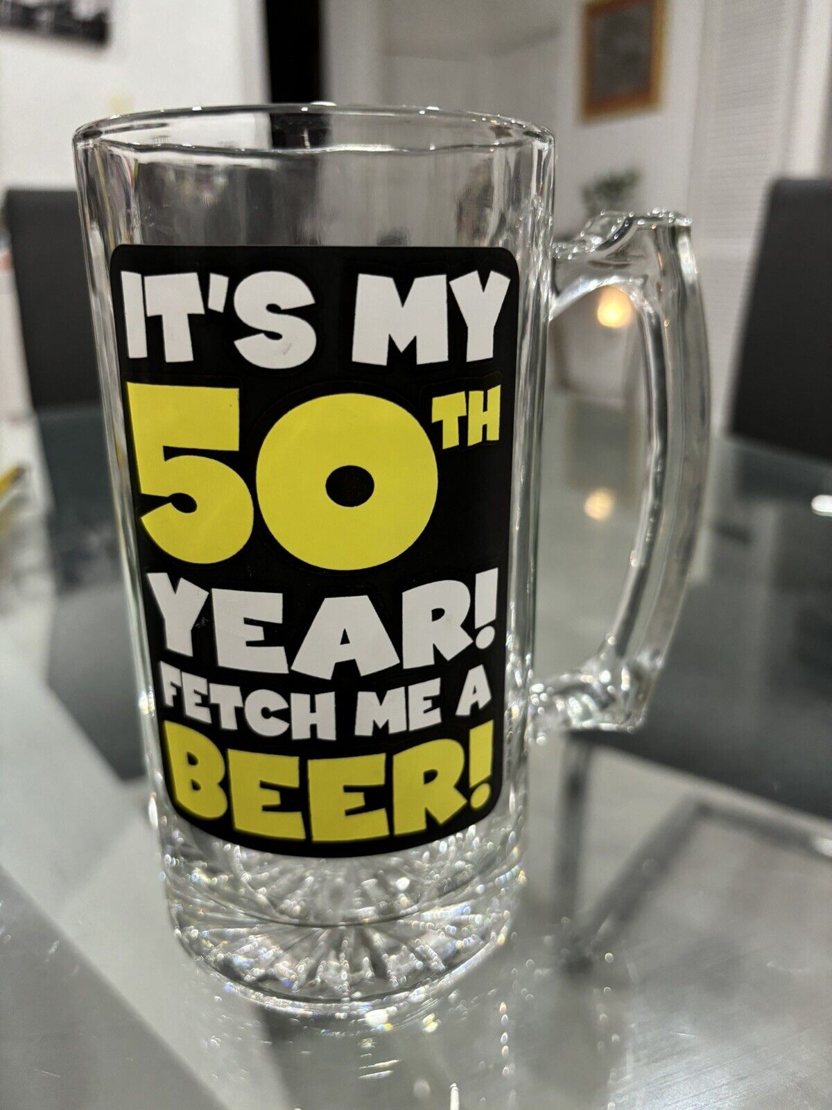 It’s my 50th year  fetch me a beer glass beer mug XL