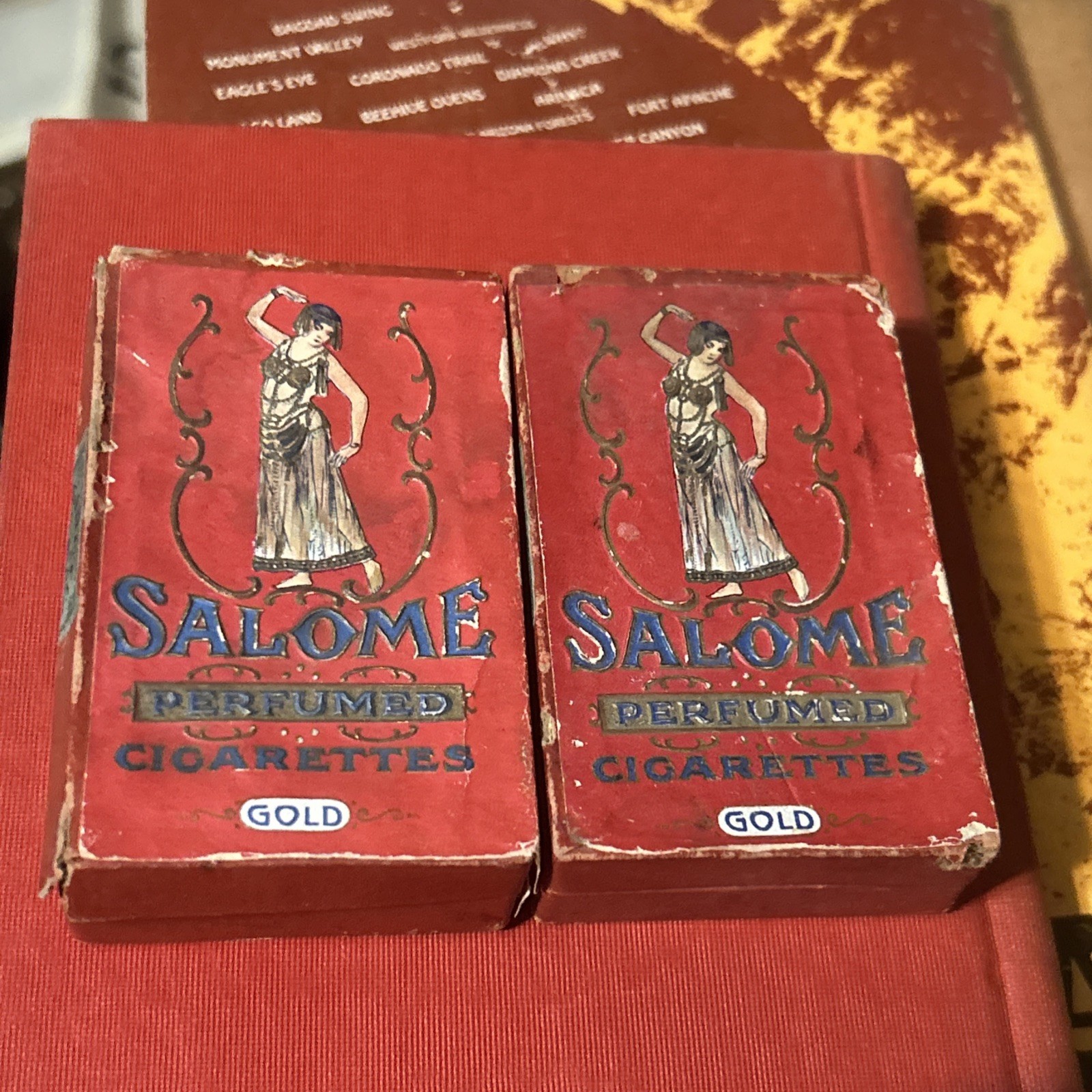 Antique 1920\'s Salome Perfumed Cigarettes Cigarette Box Cork Tip