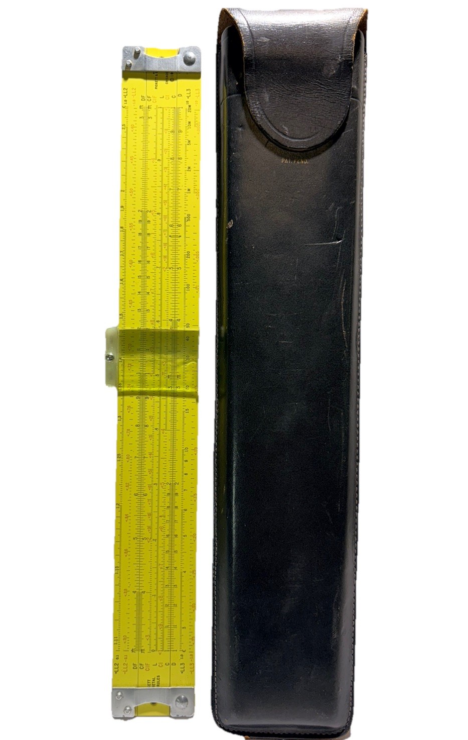 Vintage Pickett N-500-ES Eye Saver Log Log Slide Rule USA w/ Original Case