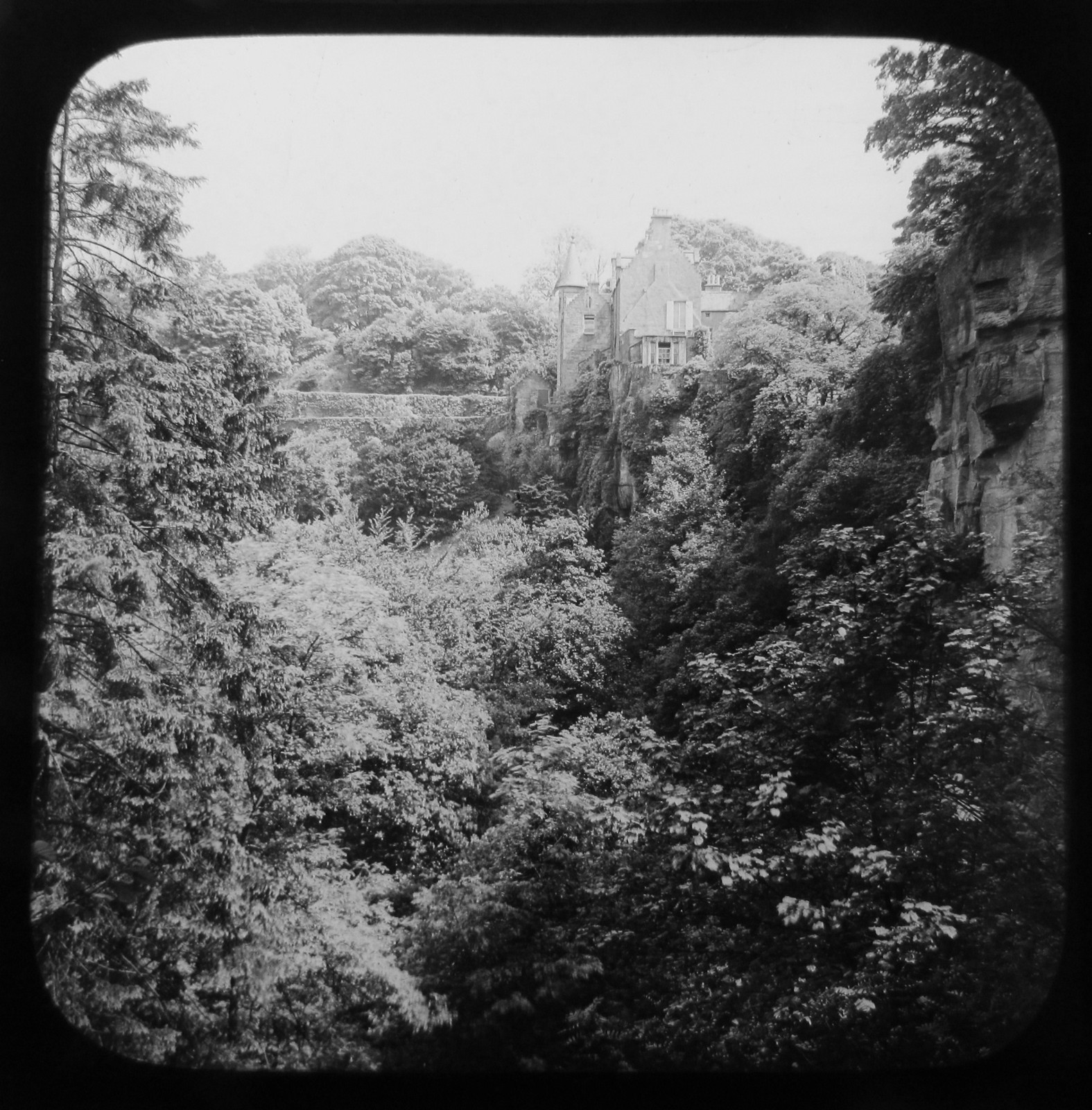 Glass Magic Lantern Slide HAWTHORNDEN CASTLE C1900 SCOTLAND Glass Magic Lantern Slide HAWTHORNDEN CASTLE C1900 SCOTLAND