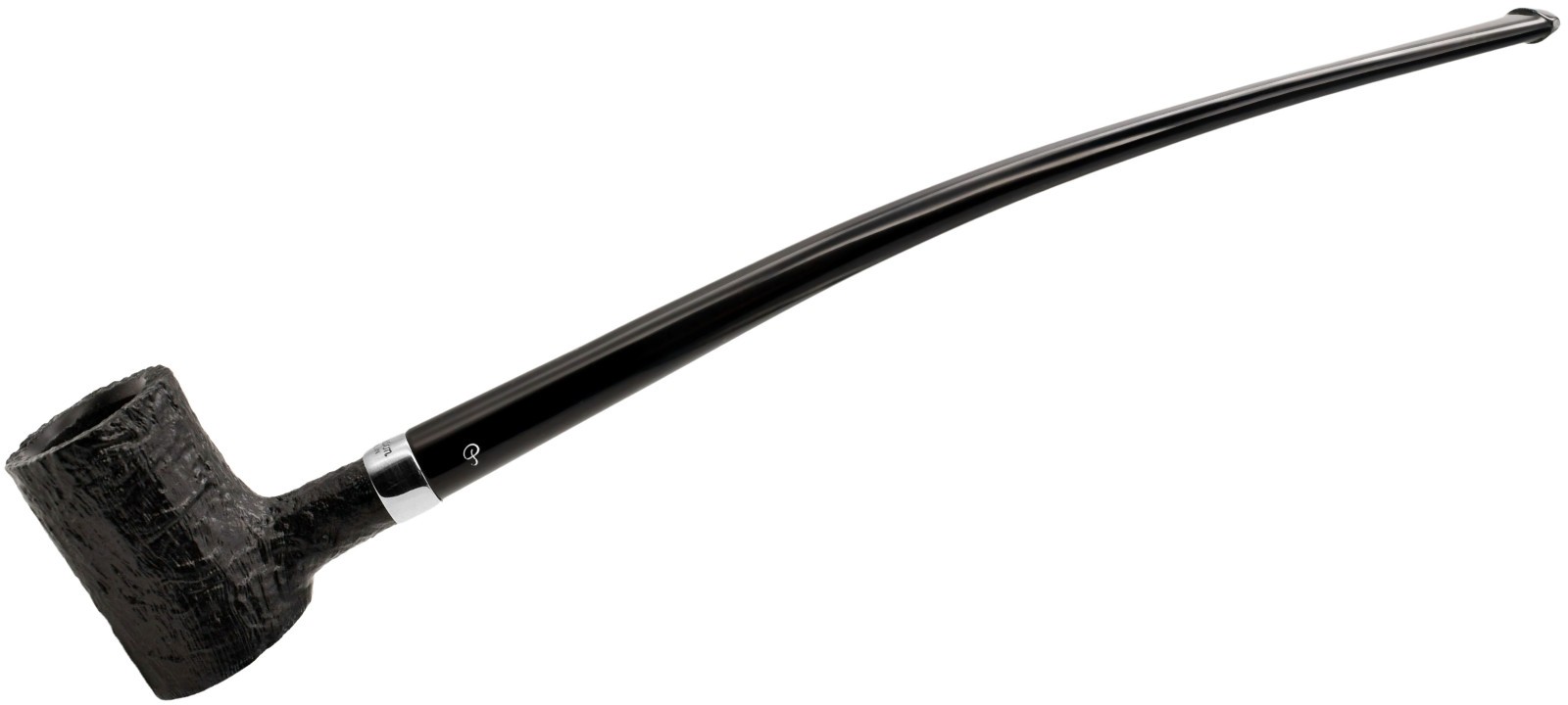 Peterson Churchwarden Tankard / Poker Briar Pipe in a Black Sandblast Finish
