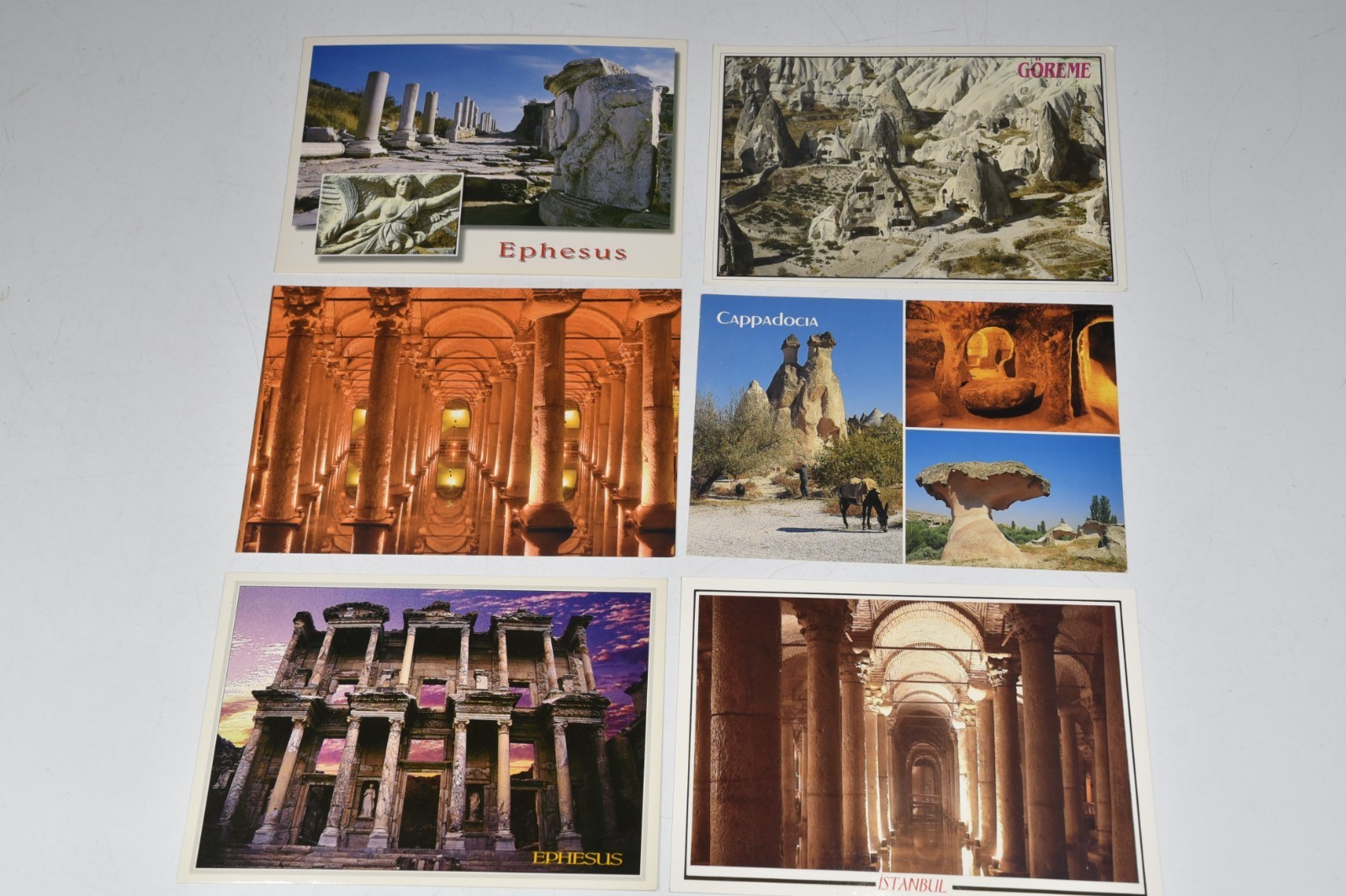 6 Postcards Ephesus Turkey Turkiye Ancient Greek City Ruins Cappadocia Goreme