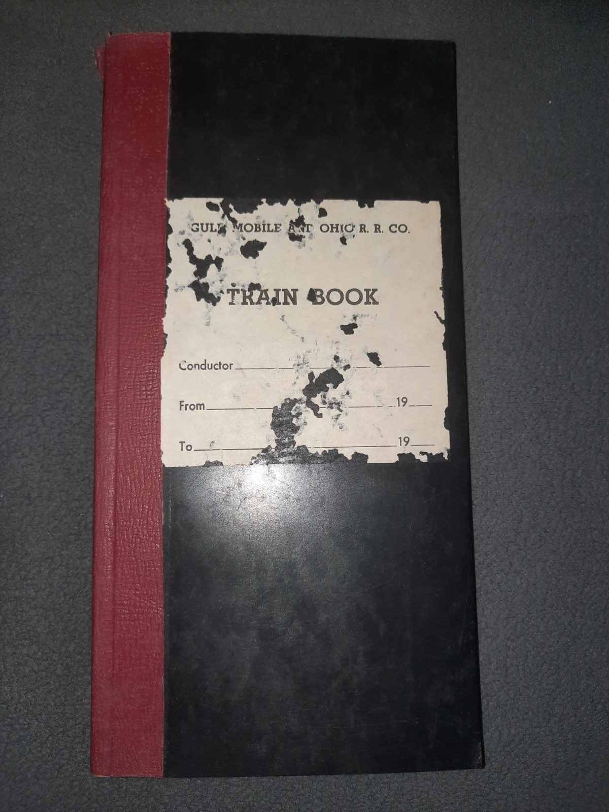 Vintage Gulf Mobile and Ohio GMO Railroad Conductor Log Train Book READ