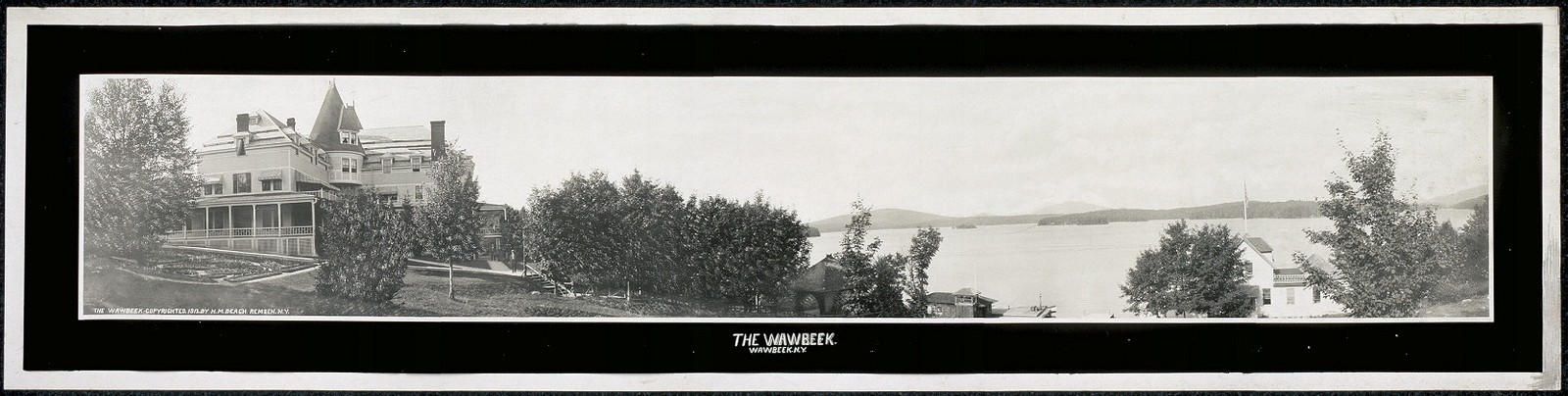 Photo:Ellenville New York 1912 The Wawbeek Hotel Panoramic Lake View