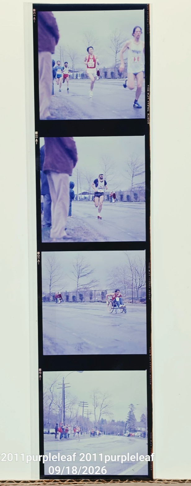 Vintage 1977 Boston Marathon Original 35mm Negatives Strip Running History 70s Vintage 1977 Boston Marathon Original 35mm Negatives Strip Running History 70s