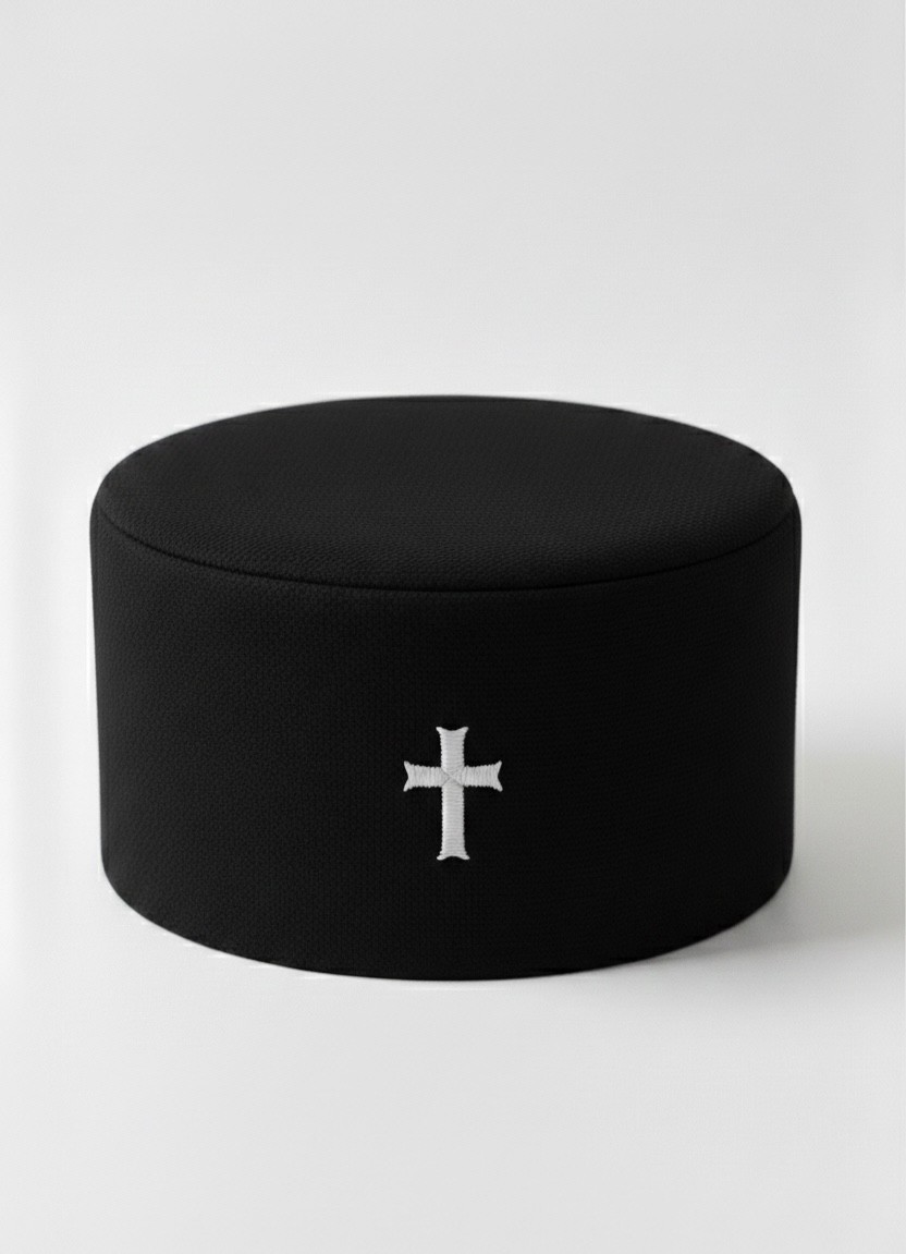 Orthodox Skufia Hat Hand-Embroidered Christian Headwear Orthodox Skufia Hat Hand-Embroidered Christian Headwear