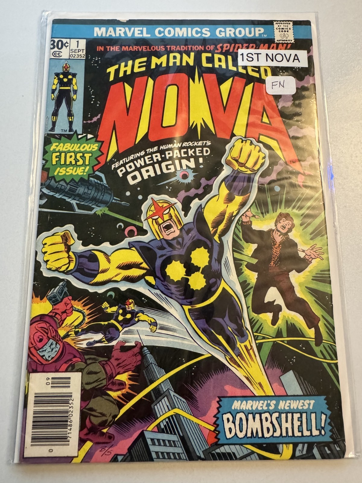 The Man Called Nova #1 (1976) 1st App & Origin Nova Richard Rider Marvel FN