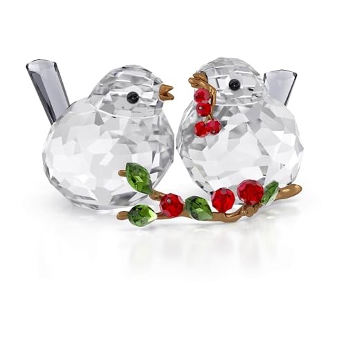 Swarovski Idyllia Bird Couple & Berries Crystal Figurine 5701371 Red