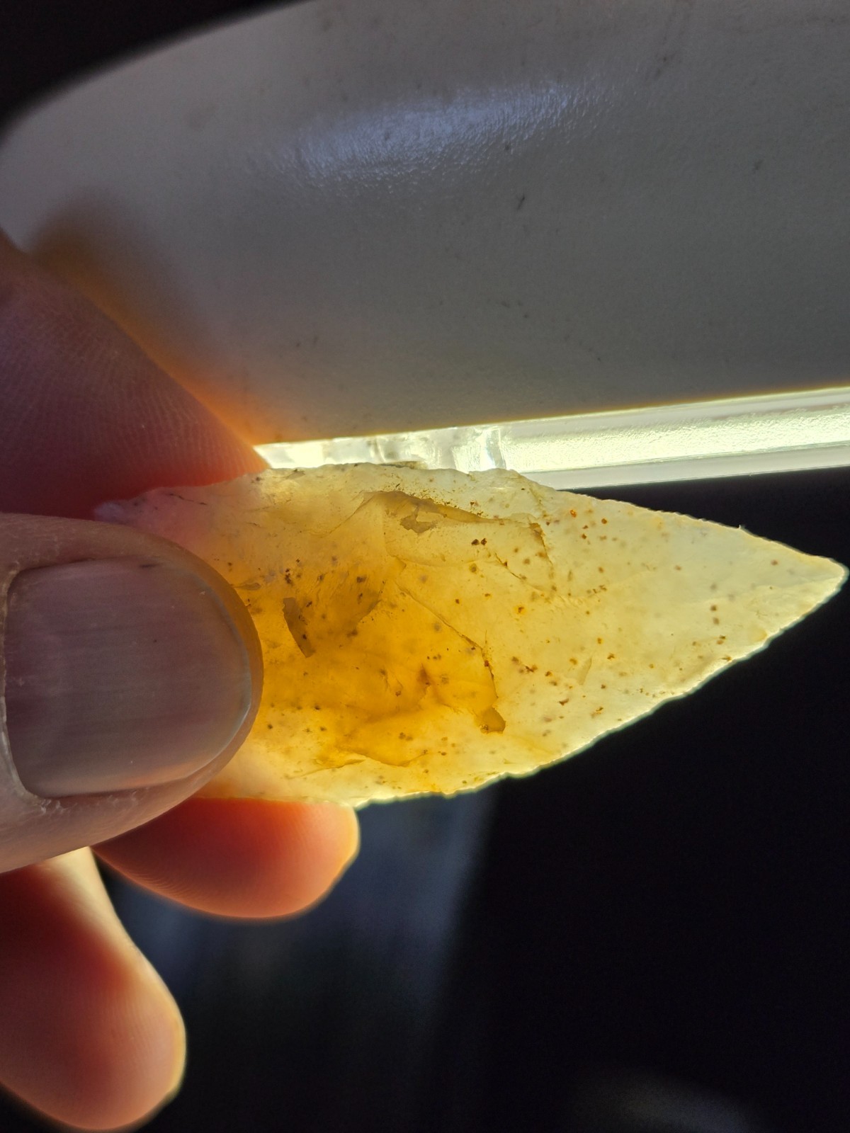 Authentic Beautiful Agate side knife gem from Grant co Ind. Authentic Beautiful Agate side knife gem from Grant co Ind.