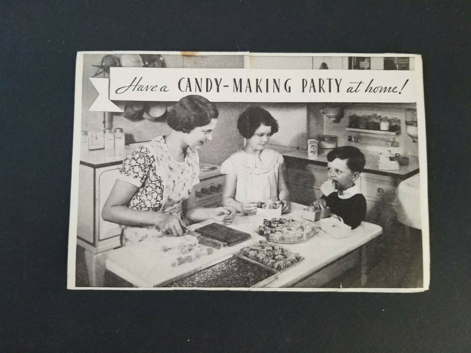 VINTAGE 1930s Brochure HAVE A CANDY-MAKING PARTY AT HOME Recipes