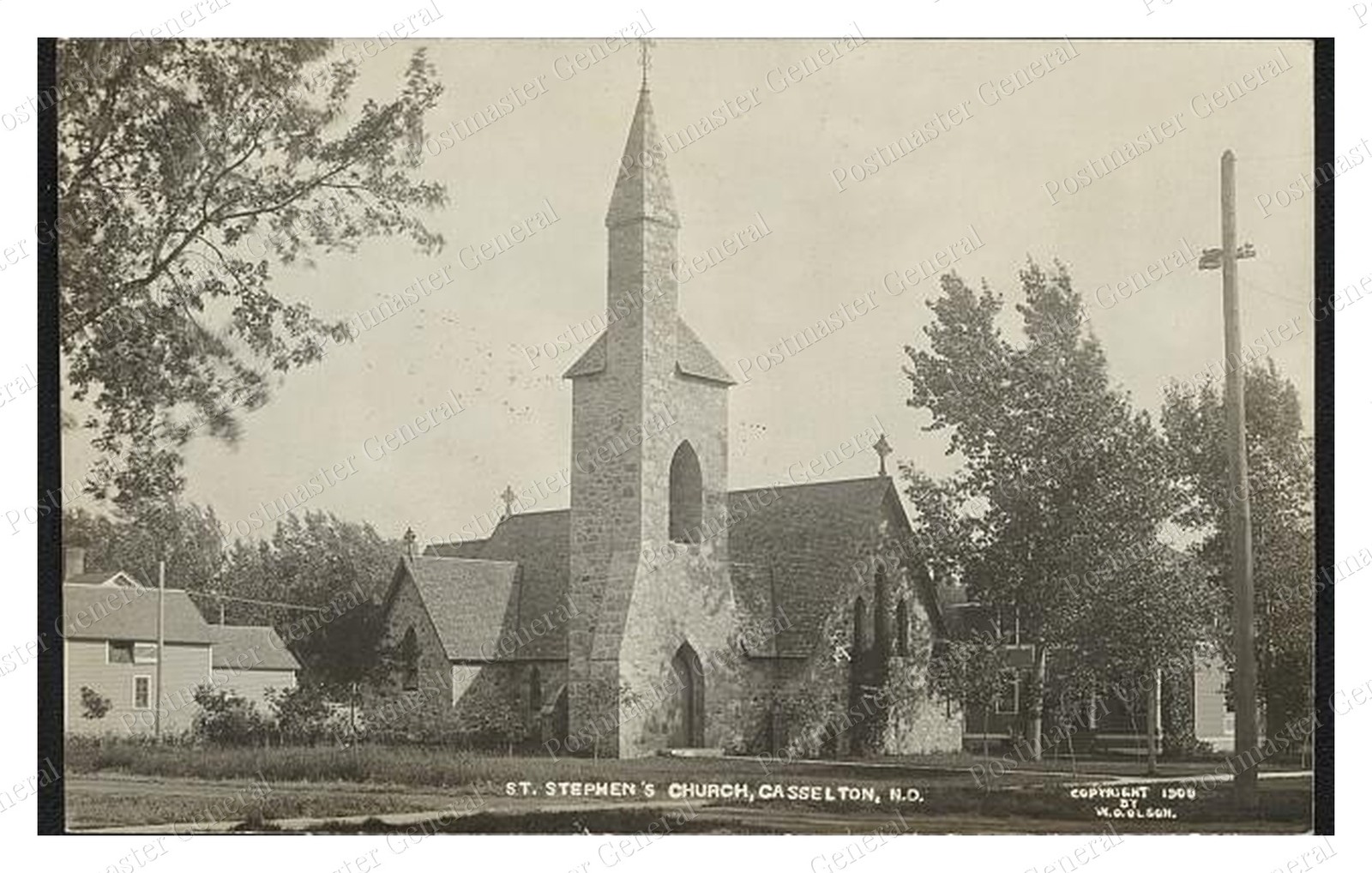 Casselton North Dakota St. Stephen's Church Standard Postcard COPY RPPC Casselton North Dakota St. Stephen's Church Standard Postcard COPY RPPC