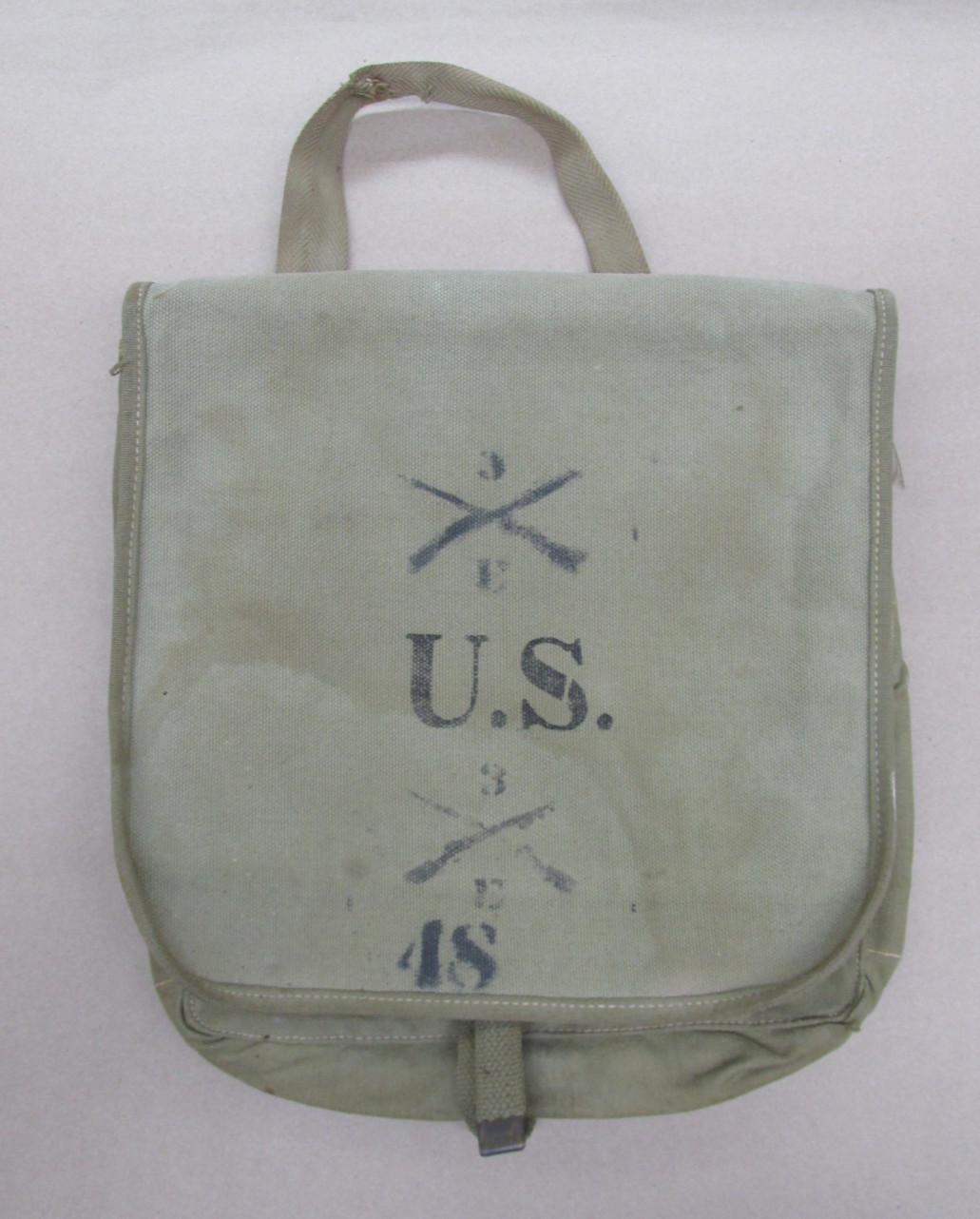 Genuine U.S. Spanish American War Era 3/E Infantry Unit Marked Haversack