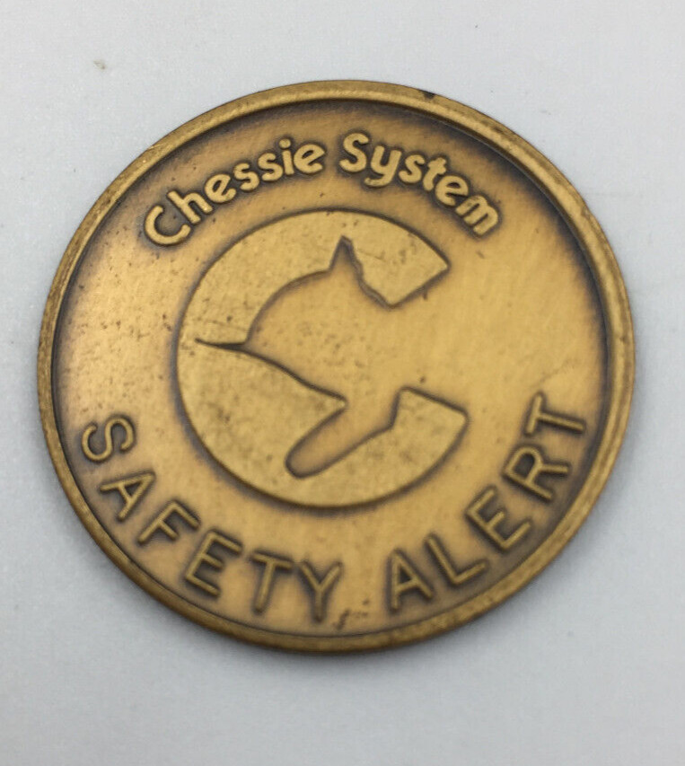 1982 Chessie System Safety Alert Token – New Old Stock - Railroad Railway Train