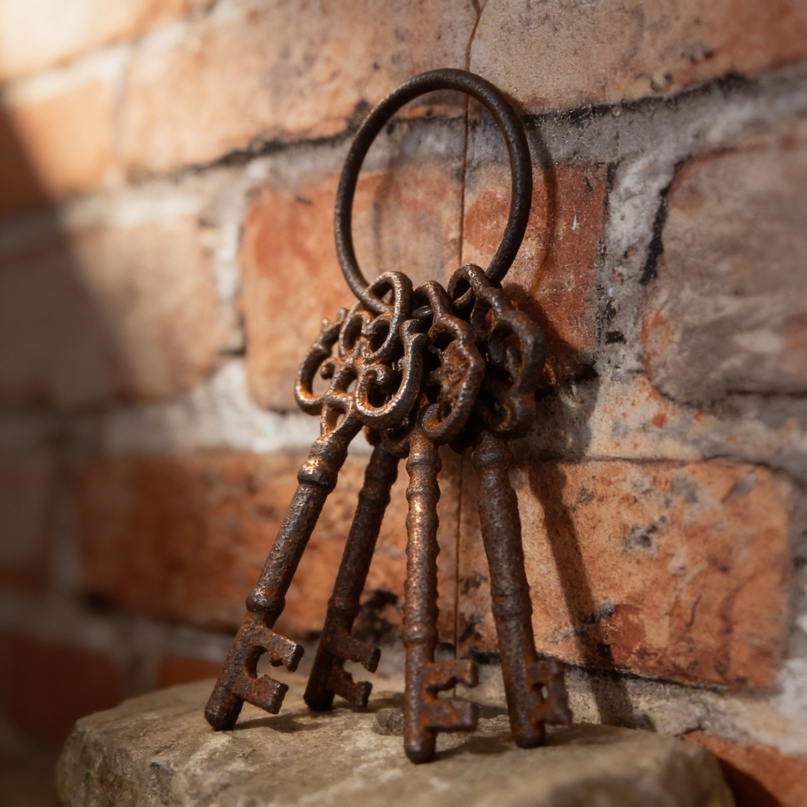 Set of 3 Rustic Cast Iron Jailer Keys, Great Home Decor...Ship Free