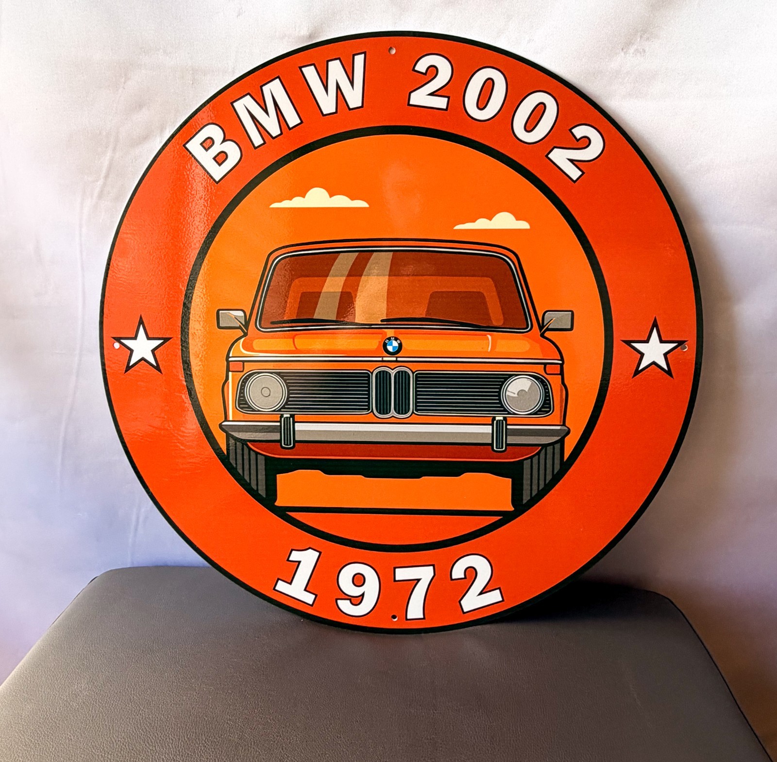 1972 BMW 2002  Bavarian Classic Reborn Heavy Metal Sign XL - 19.7\