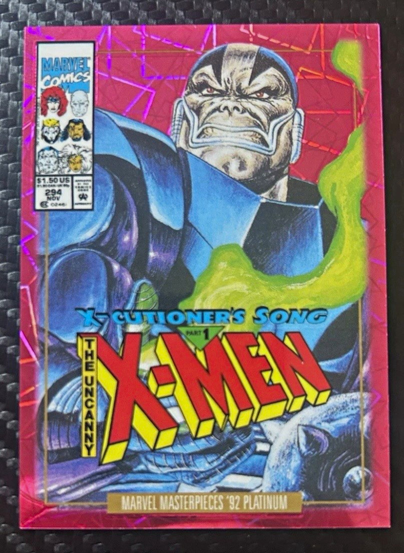 SkyBox 1992 Marvel Masterpieces \'92 Platinum Apocalypse 9-V Pink Lasers /892