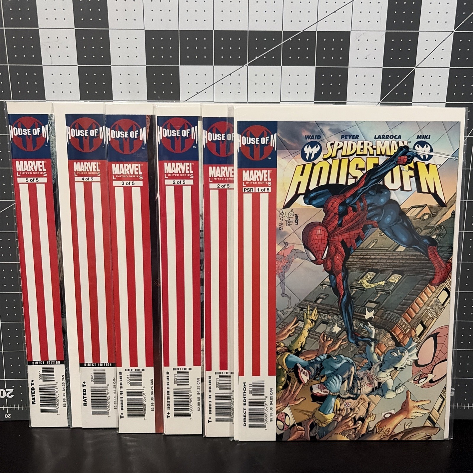 SPIDER-MAN HOUSE OF M 1-5 MARVEL COMIC SET COMPLETE LAROCCA 2005 VF/NM