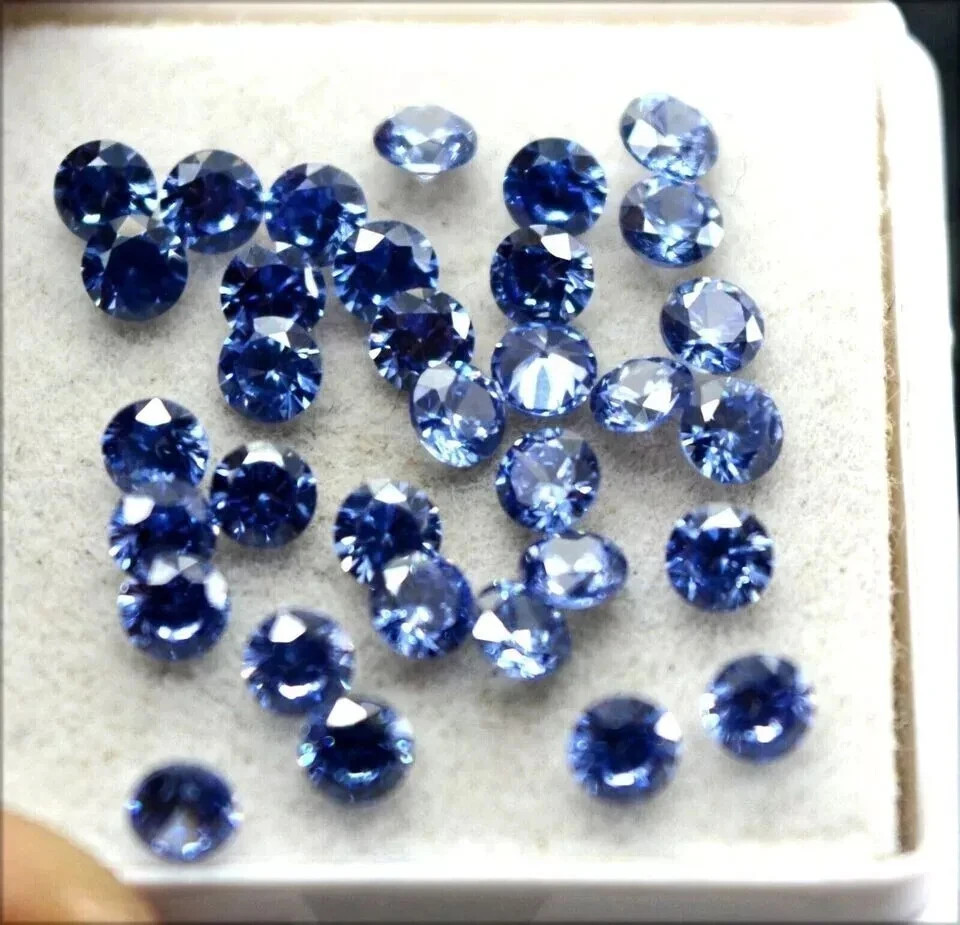 Natural Certified Ceylon Blue Sapphire Round Cut 6 mm 10 Pcs Loose Gemstone Lot Natural Certified Ceylon Blue Sapphire Round Cut 6 mm 10 Pcs Loose Gemstone Lot