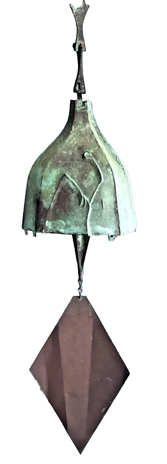34” Soleri Cosanti Arcosanti Bronze Wind Bell Chime Vtg Modern Mcm Sculpture Old