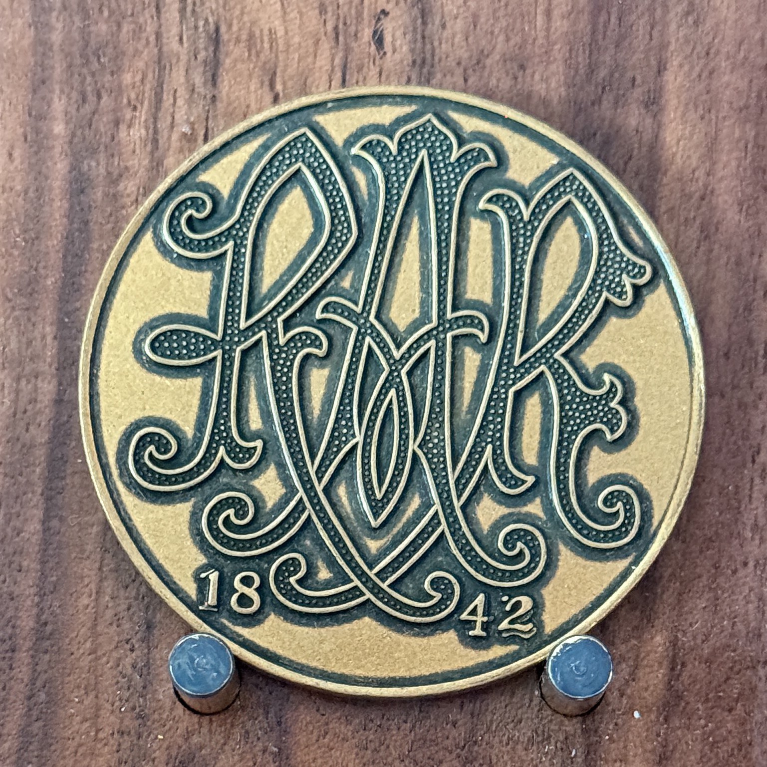 Reading Amateur Regatta 1842 Vintage Monogram Challenge Coin  1#48