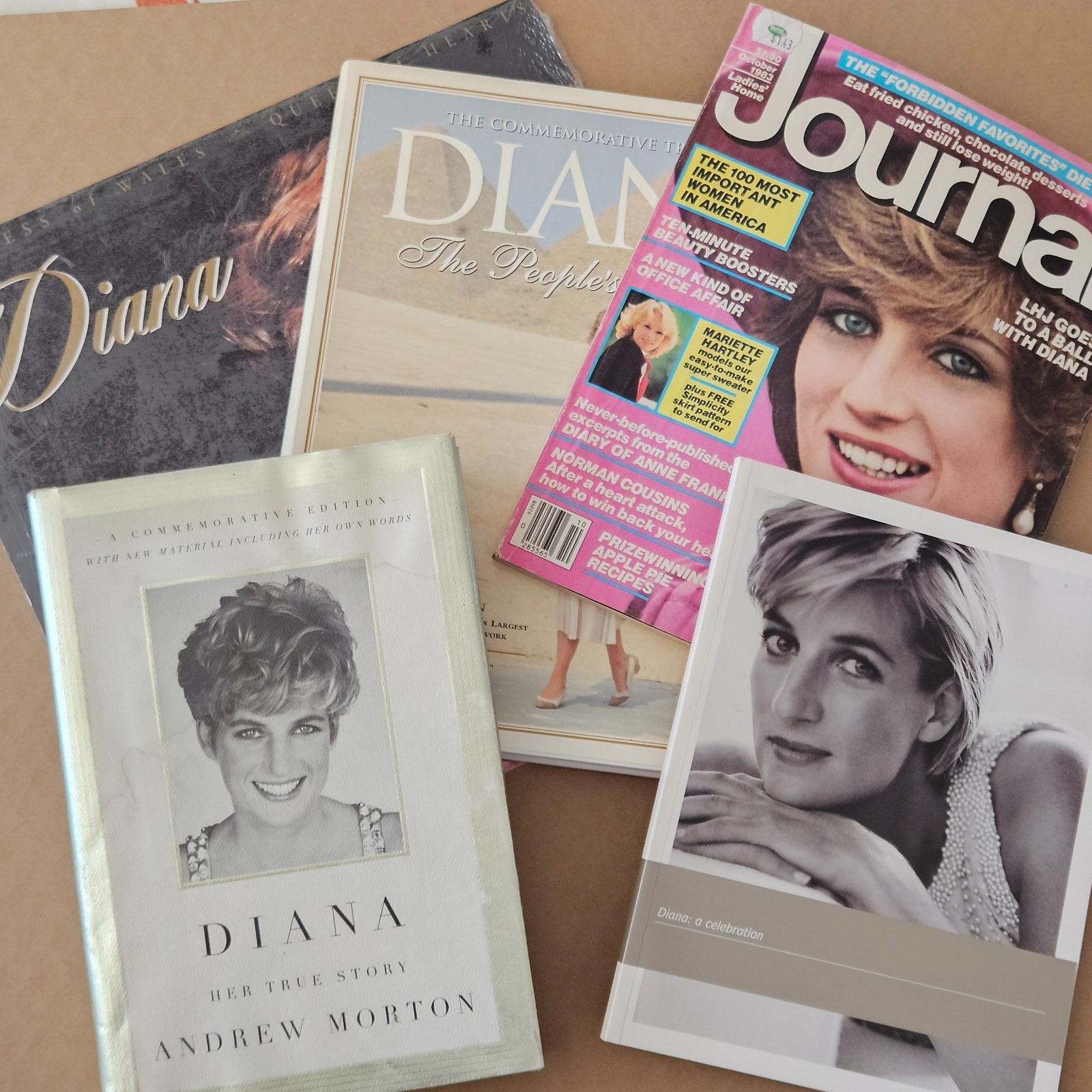 Princess Diana Memorabilia Lot, New 1998 Calendar, Exhibition Catalog Book, more