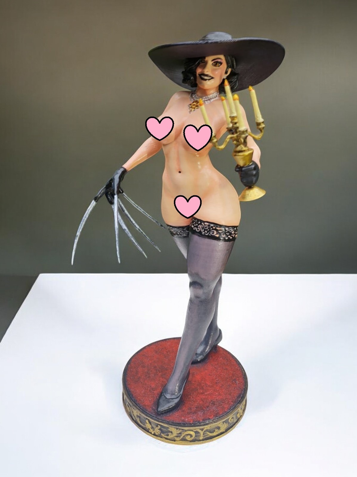 Custom Fanart Figure Lady Dimitrescu Airbrushed Hand-Painted NSFW Adult +18
