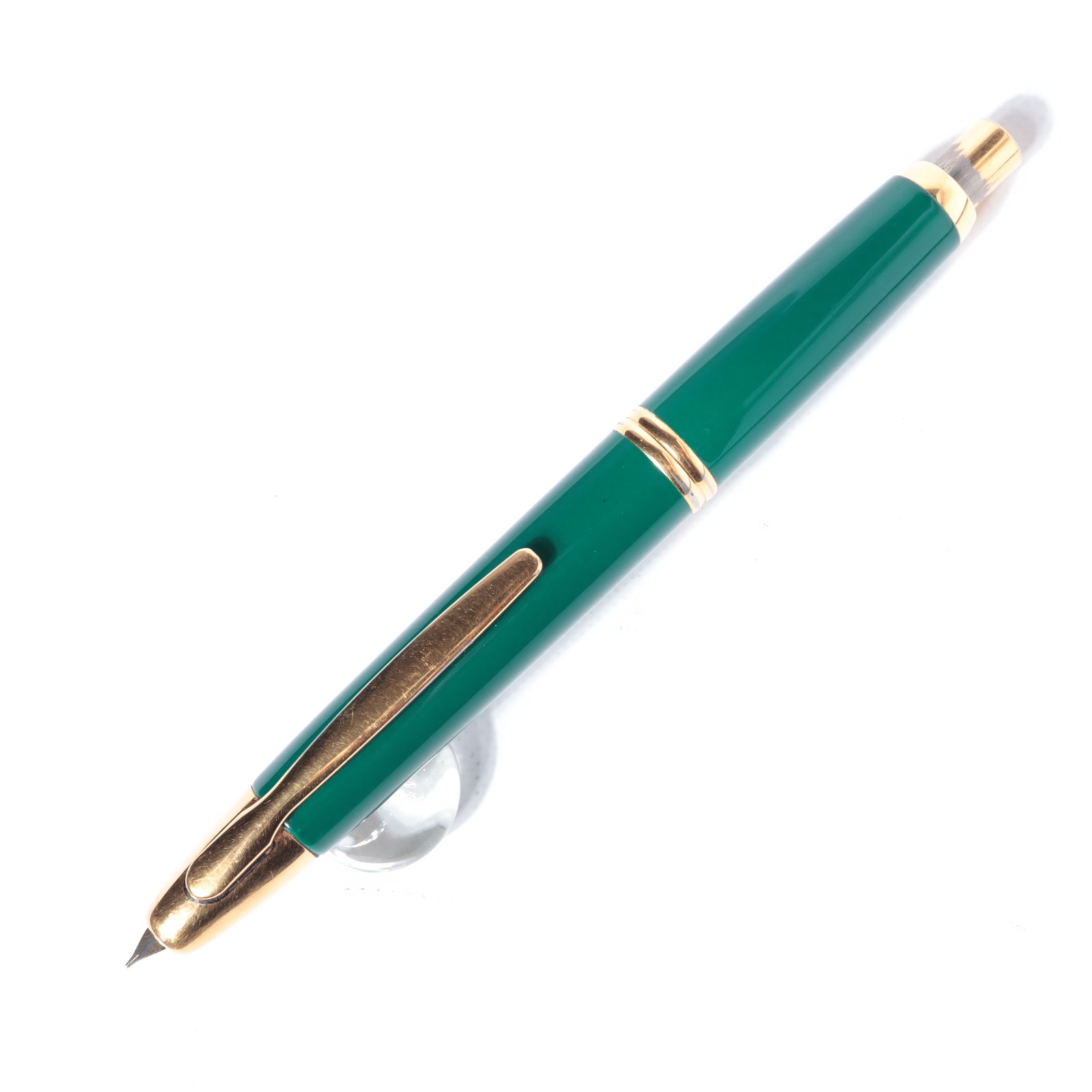 Pilot Capless Vanishing Point Vintage Fountain Pen 18K F Cartridge Green Gol...