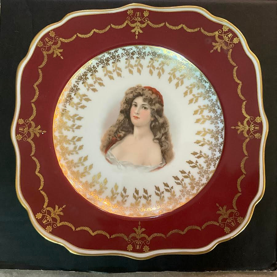 VINTAGE SCHWARZENHAMMER GERMANY PORCELAIN WOMAN PORTRAIT 10\