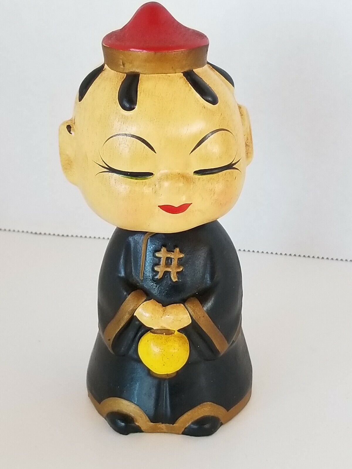 Vintage Asian Oriental Bobblehead Doll Nodder Made In Japan Collectible Figure