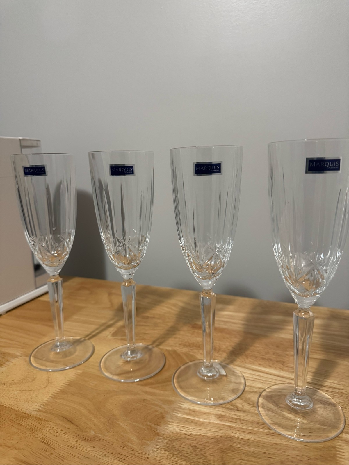 Set of 4 Marquis by Waterford Sparkle Crystal Champagne Flute Glasses NWOB Set of 4 Marquis by Waterford Sparkle Crystal Champagne Flute Glasses NWOB