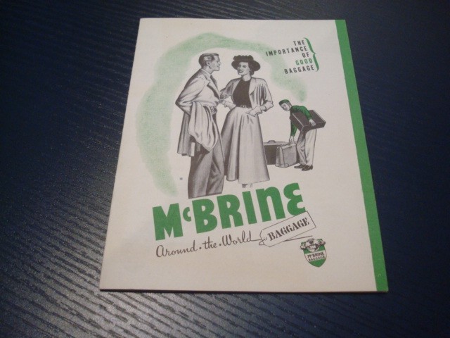 Vintage 1930\'s-40\'s, Advertising Brochure, McBrine Luggage    (9296)