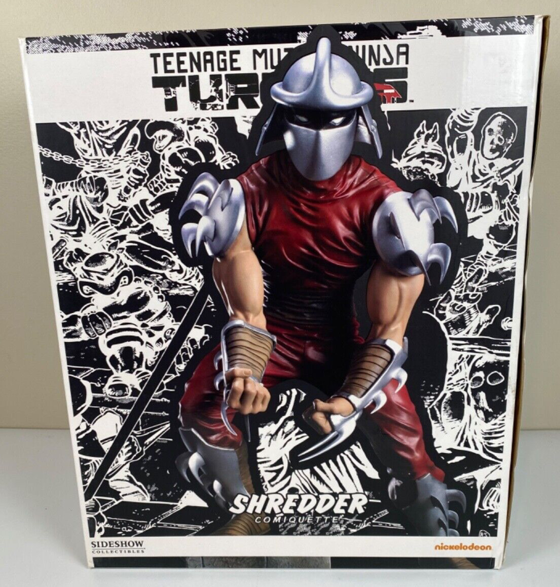TMNT Shredder Comiquette Statue SideShow Collectibles Ltd 3/1000 Nickelodeon NOS