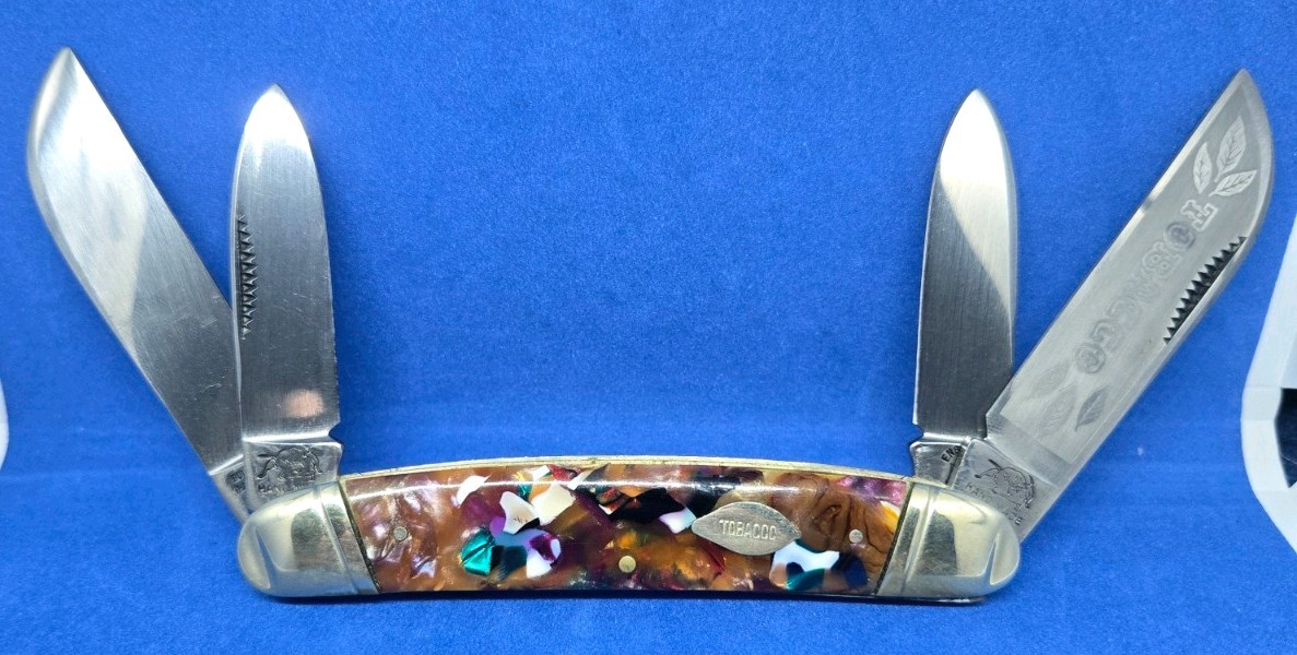 RARE 1985 Bulldog Knife Company 1st Generation Congress Tobacco 4 Blade