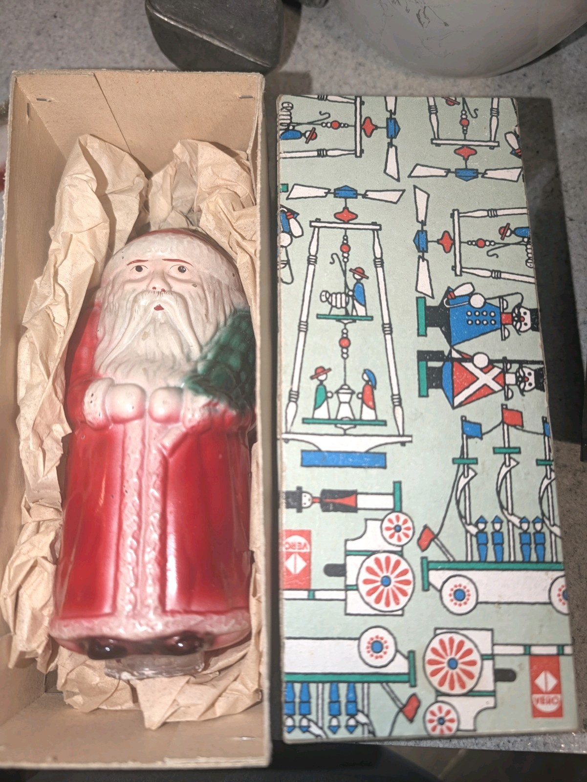 1920/30’S LARGE FIGURAL SANTA CLAUS CHRISTMAS LIGHT DRESDEN GERMANY 1920/30’S LARGE FIGURAL SANTA CLAUS CHRISTMAS LIGHT DRESDEN GERMANY