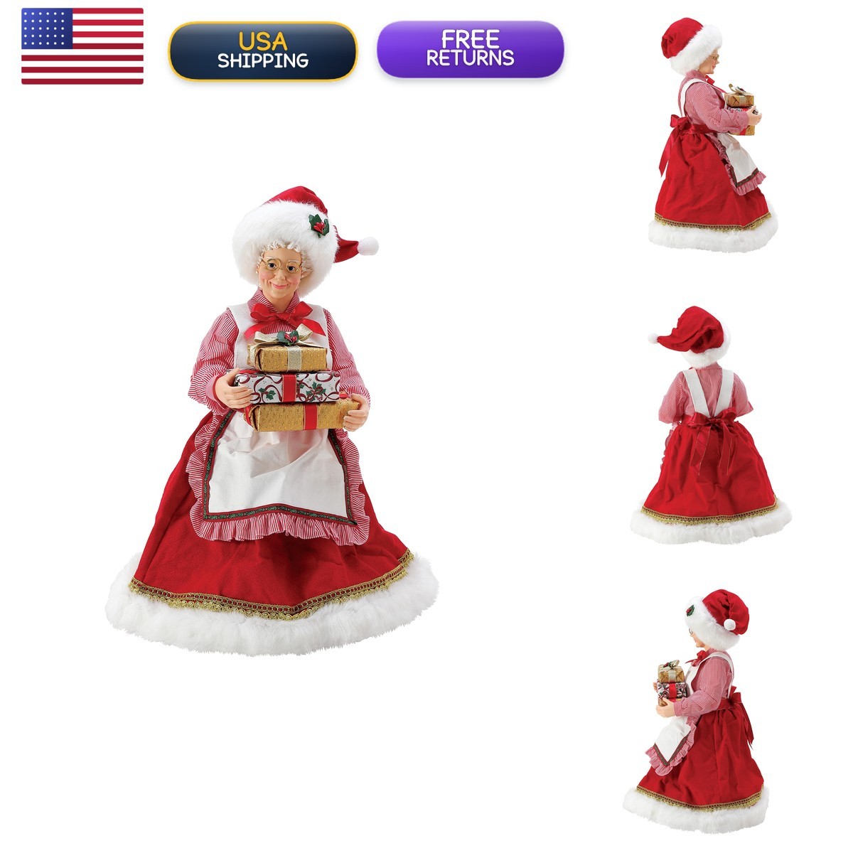 Department 56 Possible Dreams Santa Mrs. Claus Figurine 18.5 Inch Multicolor Department 56 Possible Dreams Santa Mrs. Claus Figurine 18.5 Inch Multicolor