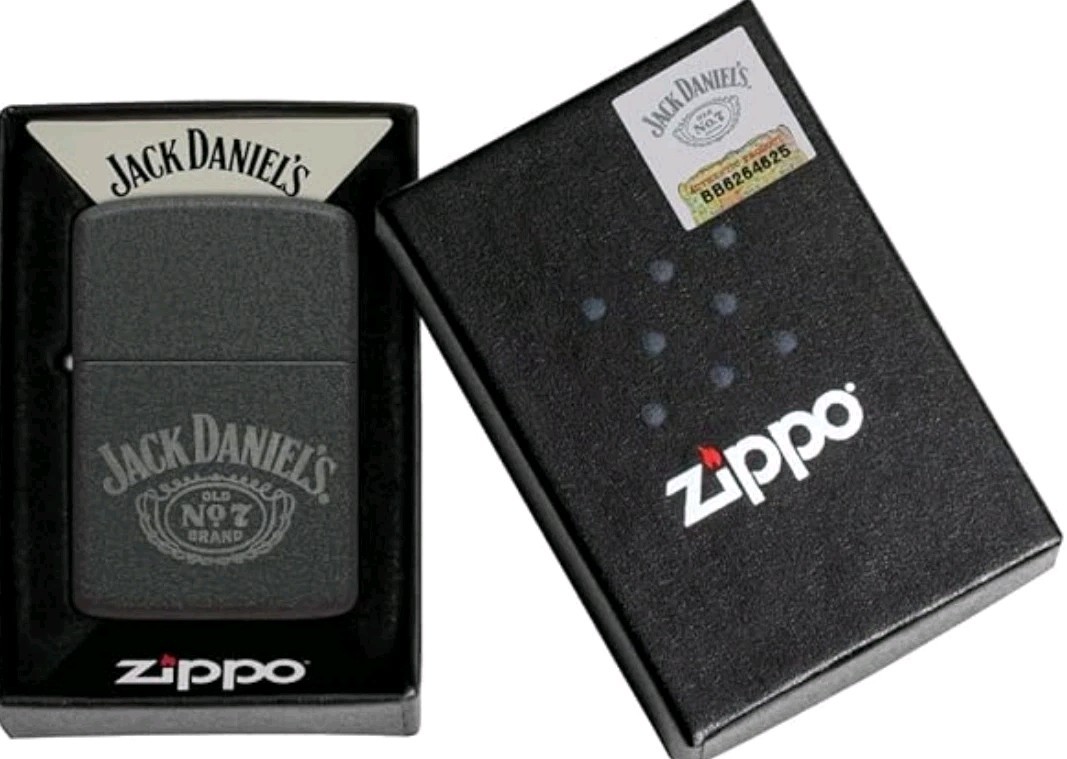 🔥 ZIPPO Jack Daniel's No. 7 Black Crackle 1941 throw-back Lighter 1.5x Thicker